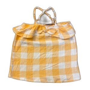 Mudpie Gingham Shirt Orange / White Girl Size 5T